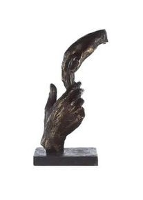 Skulptur , Bronzefarben , Kunststoff , 13x29x8 cm , Dekoration, Dekofiguren & Skulpturen, Skulpturen