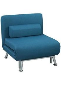 HOMCOM Klappbar Schlafsessel Schlafsofa Klappmatratze Bett Gästebett Blau Sofa , Textil , Füllung: Schaumstoff,Schaumstoff , einzeln stellbar , 70x75x75 cm , Wohnzimmer, Sofas & Couches, Schlafsofas, Schlafsessel