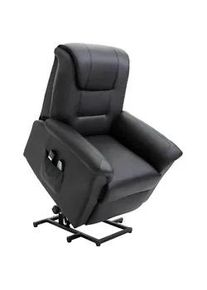 HOMCOM Fernsehsessel mit Aufstehhilfe, Schwarz , Kunststoff , 95x106x93 cm , Wohnzimmer, Sessel, Fernsehsessel