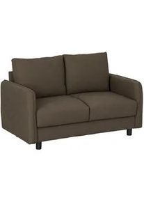 HOMCOM Sofa 2 Sitzer, 136 x 75 x 84 cm, Braun , Textil , 136x84x75 cm , Wohnzimmer, Sofas & Couches, Sofas, 2-Sitzer Sofas