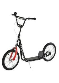 HOMCOM Kinderroller, Hellblau/Schwarz/Weiß/Grün, Stahl+ Aluminium , Metall , 58x96x139 cm , Outdoor Spielzeug, Kinderfahrzeuge