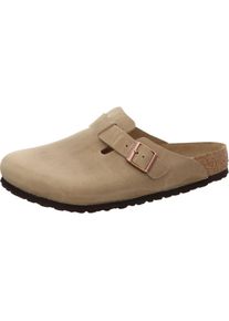 Birkenstock, Unisex, Sandalen, Boston Geöltes Nubukleder normal, Braun, (39)