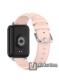 Xiaomi Smart Band 9 Pro, 8 Pro, Redmi Watch 4, Okos&oacute;ra sz&iacute;j, Val&oacute;di bőr, 80+130mm hossz&uacute;, R&oacute;zsasz&iacute;n