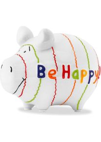 G. Wurm, Spardose, Spardose KCG Kleinschwein, Be Happy, aus Keramik (12.5 x 9 x 9 cm)