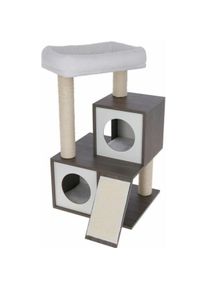 Kerbl Kratzbaum Flair, weiss/grau, 48x44x86cm (86 cm, Schwarz/Grau), Katzenbaum