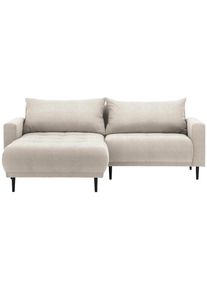 Stylife Ecksofa , Beige , Textil , F&uuml;llung: Schaumstoff , seitenverkehrt montierbar, L-Form , 215x160 cm , Stoffauswahl, Hocker erh&auml;ltlich, R&uuml;cken echt, Armteil links, Armteil rechts , Wohnzimmer, Sofas & Couches, Wohnlandschaften, Ecksofas