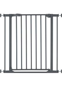 hauck Türschutzgitter »Clear Step 2 in grau, Größe B/H/T: 75 cm x 77 cm x 1,5 cm