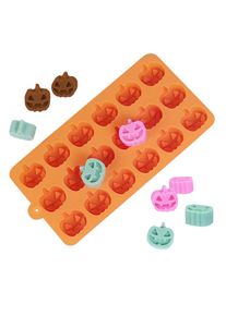 maskworld Mini Kürbisse Silikonform für Fruchtgummis und zum Backen 18-fach
