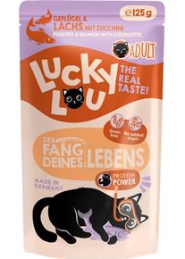 Lucky Lou Lifestage Adult Nassfutter mit Geflügel & Lachs, 16x125g