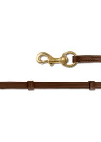 Waldhausen Island Zügel mit Karabiner, messingfarben, braun