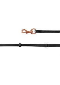 Waldhausen Island Zügel mit Karabiner, rosegold, schwarz