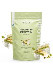 nutri+ veganes 3K Proteinpulver, 1000 g Beutel, White Chocolate Pistachio