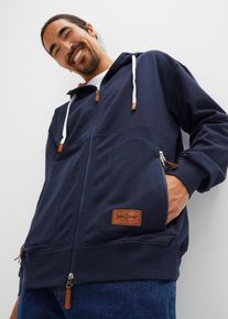 Sweat zippé à capuche Loose Fit - bleu - taille 64/66 (3XL) avec coton - bonprix