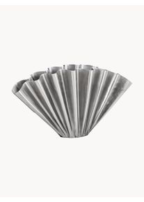 house doctor Handmade Vase Flood, H 30 cm Silver Metal B 53 x H 30 cm