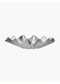 house doctor Handmade Decorative Bowl Flood Silver Metal Ø 35 x H 8 cm