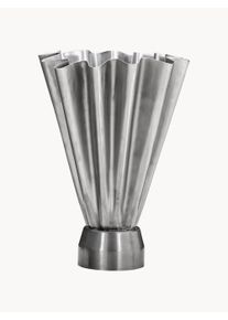 house doctor Håndlavet Vase Flood, H 33 cm Sølv Metal Ø 10 x H 33 cm