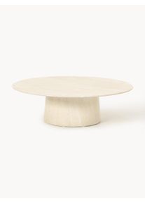 Okrągły stolik kawowy XL o wyglądzie trawertynu Jael Beżowy Beton &Oslash; 105 cm | Westwing Collection