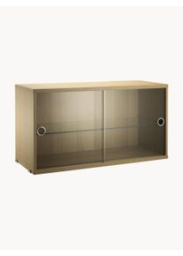 String Furniture Szafka ze szklanymi drzwiami String System, S 78 x G 30 cm Jasne drewno, Transparentny Szkło S 78 x G 30 cm