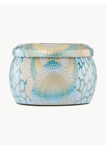 VOLUSPA Håndlavet Duftlys California Somre (Havsalt, Varm Vanilje, Teaktræ) Blå Glas Ø 8 x H 5 cm
