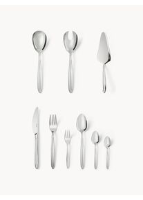 Sola Switzerland Mirror Polished Cutlery Set Orchid, 12 People, Set of 70 Silver Metal sæt af 70