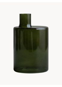 DBKD Wazon Pipe, W 12 cm Zielony Szkło Ø 7 x W 12 cm