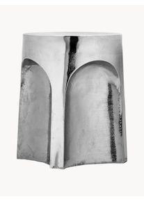 house doctor Håndlavet Rundt Sidebord Riga Sølv Metal Ø 31 x H 41 cm