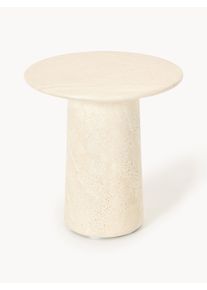 Rundt Sidebord Jael i Travertin-effekt Beige Beton Ø 40 x H 42 cm | Westwing Collection