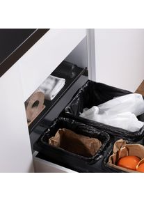 evineo m60 Couvercle métallique de poubelle, pour meuble bas de 45 cm, EV1060,