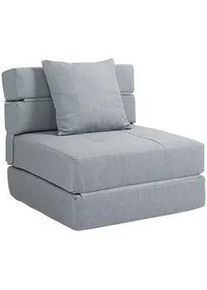 HOMCOM Schlafsessel Schlafsofa Sofabett Einzelsofa mit Waschbarem Kissen Hellgrau , Textil , 70x61x70 cm , Wohnzimmer, Sofas & Couches, Schlafsofas, Schlafsessel