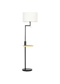 HOMCOM Stehleuchte, Stehlampe mit Ablage, 40 W Standlampe mit USB-Anschluss, Creme , Weiß , Metall , E27 , 40x170x40 cm , Lampen & Leuchten, Innenbeleuchtung, Stehlampen, Stehlampen