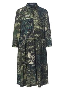 MYBC - Kleid mit 3/4-Arm, grün, Gr. 38, Viskose