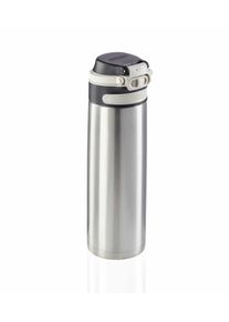 Leifheit 3272 cestovná termofľaša, 600 ml, poistka proti nečakanému otvoreniu, strieborná