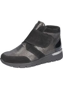 Waldl&auml;ufer Waldl&auml;ufer, Damen, Klettboot &raquo;K-RAMONA&laquo; Stiefelette, Komfortschuh, Bequemschuh in extrabreiter Schuhweite K, schwarz-silberfarben, 5,5 (38,5), schwarz