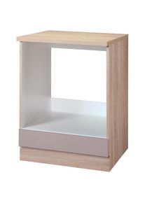 Wiho-K&uuml;chen wiho K&uuml;chen, Herdumbauschrank &raquo;Montana&laquo; 60 cm breit, Front und Korpus: Tr&uuml;ffel, Arbeitsplatte: Sonoma Eiche, B/H/T: 60 cm x 85 cm x 60 cm, Front und 