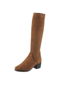 Caprice , Stiefel , Blockabsatz, Schlupfstiefel mit Stretch-XS-Schaft in schmaler Form , cognac , 37,5 , 37,5 , Eleganter Schlupfstiefel in veganer...