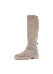 Gabor , Stiefel , Blockabsatz, Langschaftstiefel, Reißverschlussstiefel mit Ziernähten , hellbeige , 37 , 37 , Sportlicher Stiefel mit...