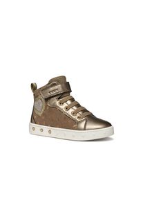 Geox , Jungen , Sneaker »J SKYLIN GIRL Blinkschuh« Schnürboots mit Glitzer, Blinkfunktion, Größenschablone zum Download , beige-platin , 29 , 29 ,...