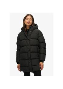 Superdry, Damen, Steppjacke &raquo;HOODED SPORTS PUFFER MID JKT&laquo; mit Kapuze, Black, XS, Black, Moderne Pufferjacke von Superdry