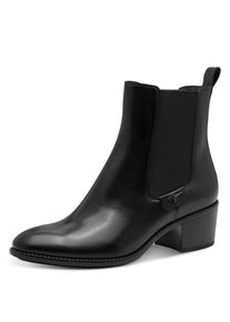 Tamaris , Chelseaboots , Blockabsatz, Westernstiefelette mit Stretcheinsatz außen , schwarz , 41 , 41 , Klassische Stiefelette mit seitlichem...