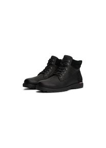 Tommy Hilfiger, Herren, Schn&uuml;rboots &raquo;CORPORATE W LTH LACE BOOT&laquo; , Schn&uuml;rstiefelette mit Ziern&auml;hten und Anziehlasche, schwarz, 46, schwarz, L&auml;ssiger 