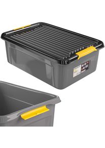 Monzana Pojemnik do przechowywania szary/antracytowy 58x39x16cm z możliwością sztaplowania