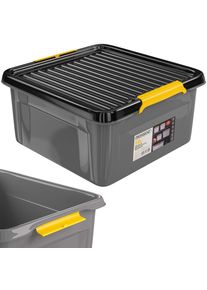 Monzana Pudełko do przechowywania szare/antracytowe 39x39x16cm z możliwością sztaplowania