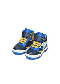 Geox , Kinder , Sneaker »J BUZZERLIGHT BOY Blinkschuh« Schnürboots mit cooler Blinkfunktion, Größenschablone zum Download , navy-gelb , 26 , 26 ,...