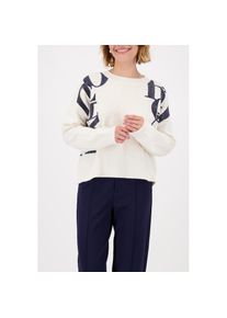 monari, Damen, Strickpullover &raquo;Pullover Buchstaben&laquo; Regular fit mit Rundhalsausschnitt, off-white, 42, off-white, Stylischer Strickpullover von monari