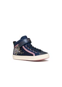 Geox , Kinder , Sneaker »J KALISPERA GIRL« Schnürboots, Glitzerschuh mit Gummizug, Größenschablone zum Download , navy-rosa , 31 , 31 , Geox...