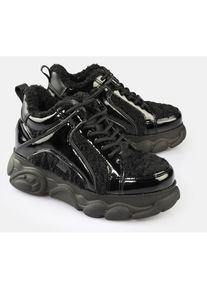 Buffalo, Damen, Plateausneaker &raquo;CLD CORIN WARM&laquo; High Top Sneaker, Schn&uuml;rboots, Winterboots mit Memory Foam, schwarz, 38, schwarz, Trendy Sneaker mit 