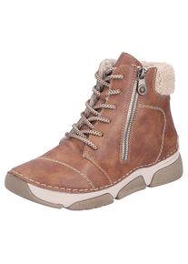 Rieker , Damen , Winterboots Schnürboots, Stiefelette, Casual-Boots mit Reißverschluss außen , hellbraun-beige , 36 , 36 , Schnürboots mit...