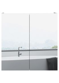 kleankin Bathroom Mirror Cabinet: Wall-Mounted with Adjustable Shelf, High Gloss White | Aosom Ireland