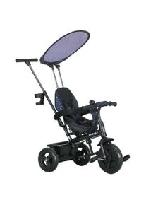 HOMCOM 6 in 1 Tricycle for Kids with 5-point harness straps, Removable Canopy, Dark Blue | Aosom Ireland