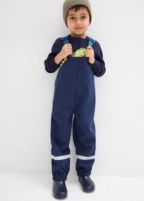Salopette antipioggia termica in softshell idrorepellente, Blu, Taglia 92/98, bonprix